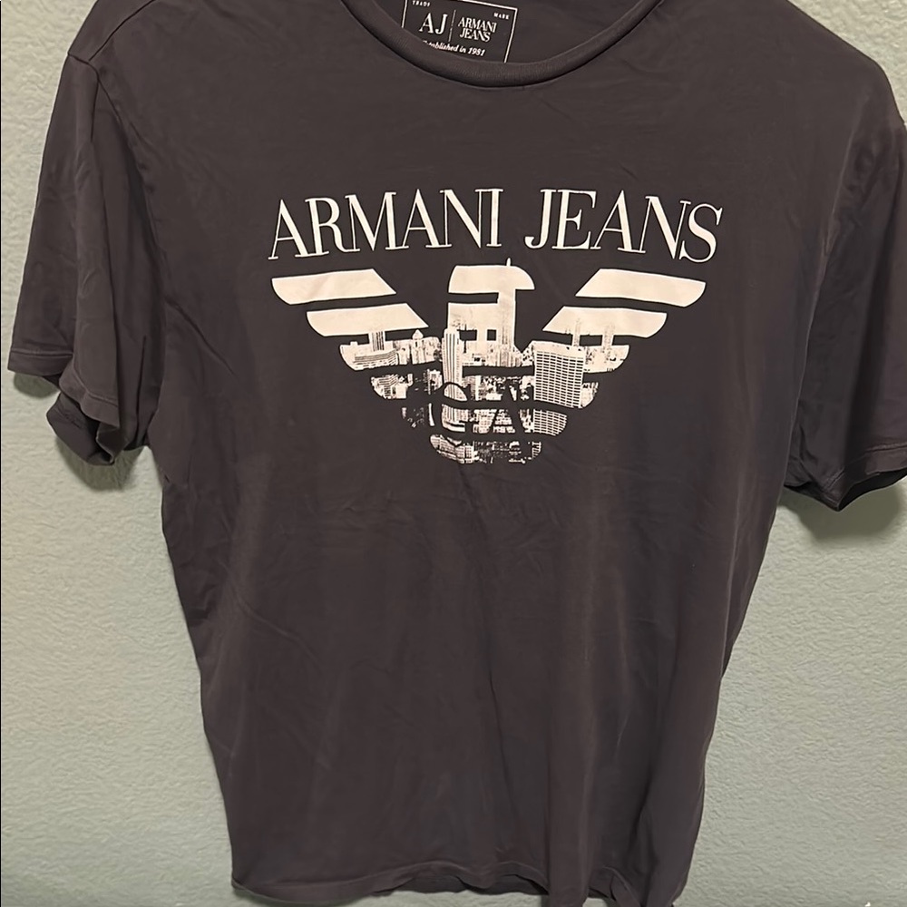 Armani Jeans Men's Grey T-Shirt